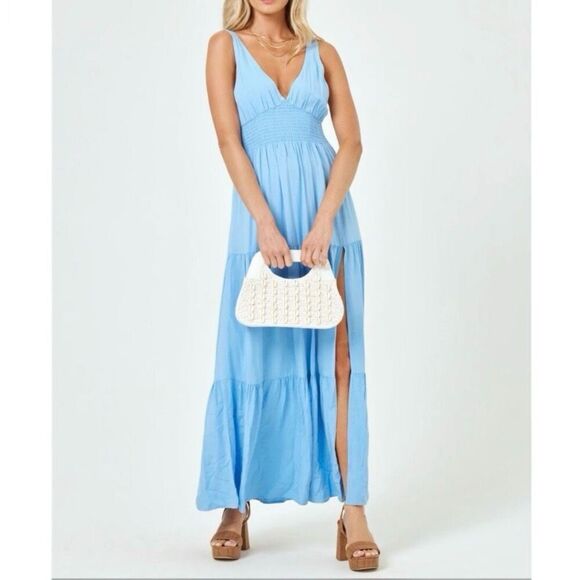 l*space Dresses & Skirts - NEW L*Space Lilikoi Maxi Dress Aura Blue Viscose Size Medium